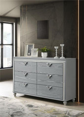 Veronica 6-drawer Dresser Light Silver - 224723