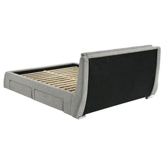 Fenbrook Upholstered Eastern King Storage Panel Bed Grey - 300523KE