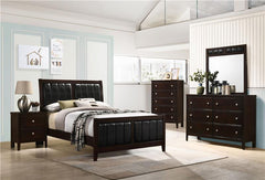 Carlton Wood Full Panel Bed Cappuccino - 202091F