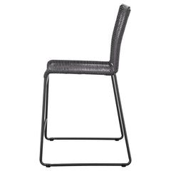 Jerome Upholstered Counter Height Stools with Footrest (Set of 2) Charcoal and Gunmetal - 192063