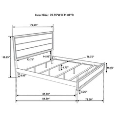 Watson Wood Eastern King Panel Bed Grey Oak - 212421KE