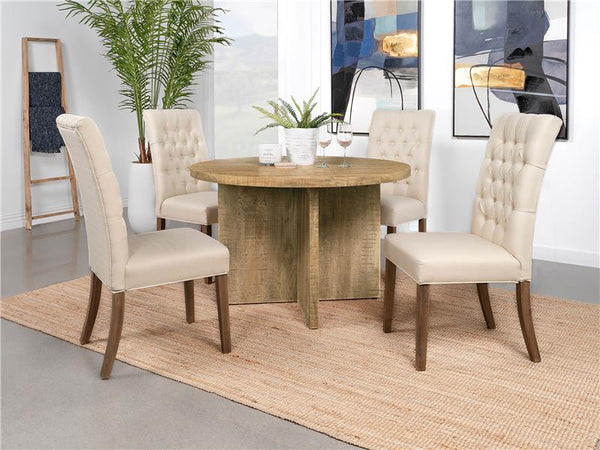 Jamestown Round Engineered Wood Dining Table with Decorative Laminate Mango Brown - 183021