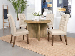 Jamestown Round Engineered Wood Dining Table with Decorative Laminate Mango Brown - 183021