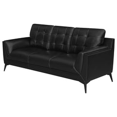 Moira Upholstered Wedge Arm Tufted Sofa Black - 511131
