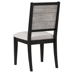 Elodie 5-piece Dining Table Set with Extension Leaf Grey and Black - 121221-S5
