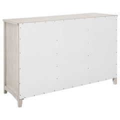 Kirby 3-drawer Rectangular Server with Adjustable Shelves Natural and Rustic Off White - 192695