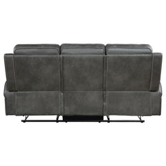 Raelynn Upholstered Track Arm Motion Sofa Grey - 603191