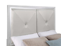 Larue Wood Eastern King Panel Bed Silver - 224491KE