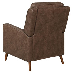 Davidson Upholstered Tufted Push Back Recliner Brown - 609566