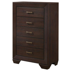Kauffman 5-drawer Chest Dark Cocoa - 204395