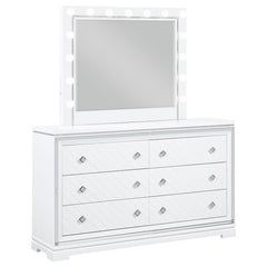 Eleanor 6-drawer Dresser with Mirror White - 223563M