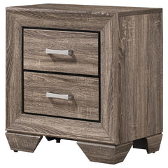Kauffman 2-drawer Nightstand Washed Taupe - 204192