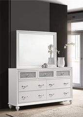 Barzini 7-drawer Dresser with Mirror White - 205893M