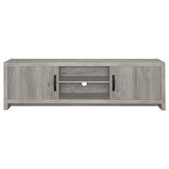 Burke 2-door Engineered Wood 71" TV Stand Grey Driftwood - 701025