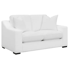 Ashlyn 3-piece Upholstered Sloped Arm Sofa Set White - 509891-S3