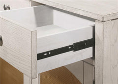 Kirby 3-drawer Rectangular Server with Adjustable Shelves Natural and Rustic Off White - 192695