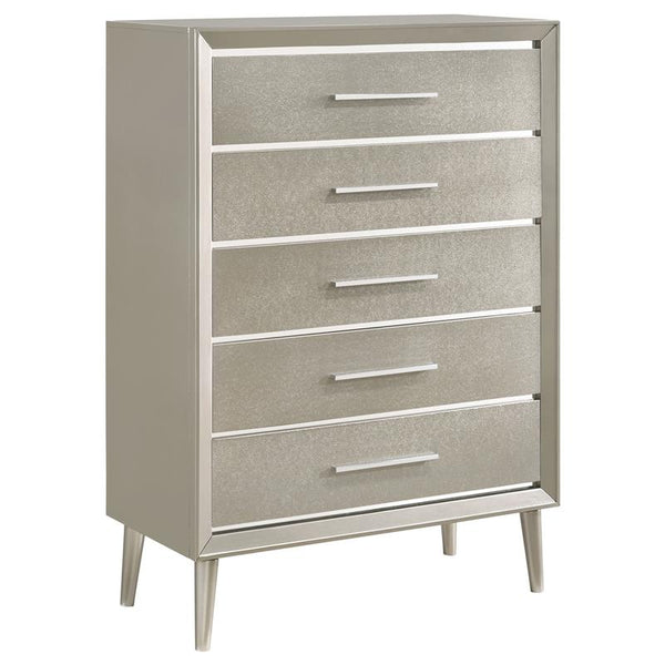 Ramon 5-drawer Bedroom Chest Metallic Sterling - 222705