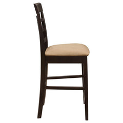 Gabriel Upholstered Counter Height Stools Cappuccino and Beige (Set of 2) - 100209