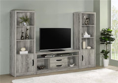 Burke 2-drawer Engineered Wood 59" TV Stand Grey Driftwood - 701024