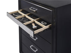 Miranda 5-drawer Chest Black and Rhinestone - 206365