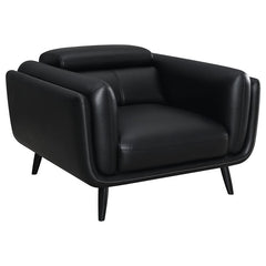 Shania 3-piece Upholstered Low Back Sofa Set Black - 509921-S3