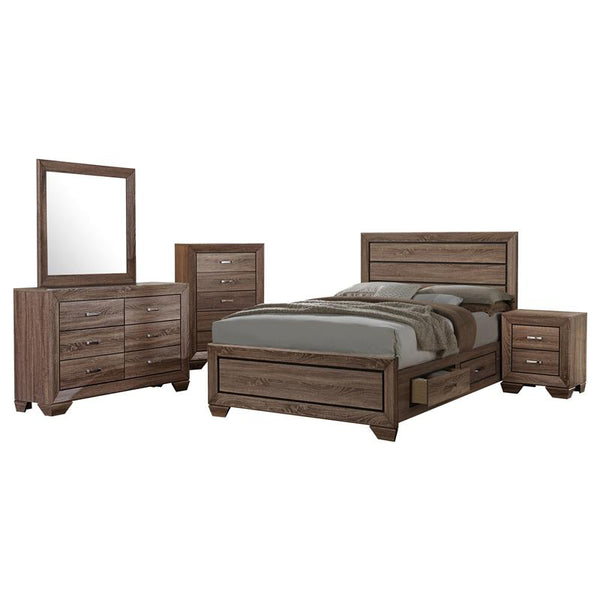 Kauffman 5-piece Queen Bedroom Set Washed Taupe - 204190Q-S5