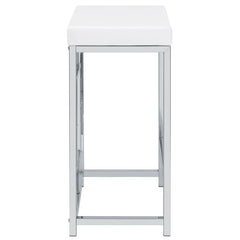 Jackson 4-piece Multipurpose Counter Height Table Set White and Chrome - 182714