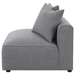 Jennifer Upholstered Armless Chair Grey - 551594