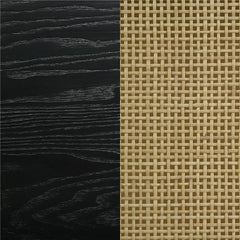 Arini Rattan Eastern King Panel Bed Black and Natural - 224330KE