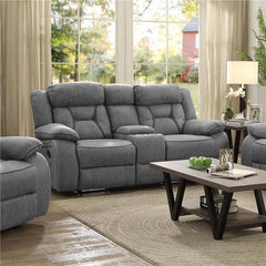 Higgins Upholstered Motion Reclining Loveseat Grey - 602262