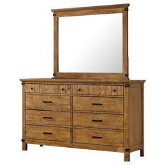 Brenner 8-drawer Dresser with Mirror Rustic Honey - 205263M