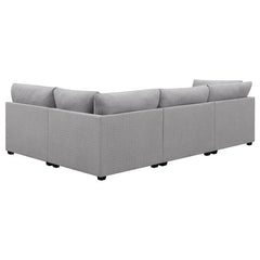 Cambria 4-piece Upholstered Modular Sectional Sofa Grey - 551511-S4B