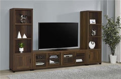 Sachin 3-shelf Engineered Wood Media Tower Dark Pine - 707736