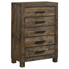 Woodmont 5-drawer Bedroom Chest Rustic Golden Brown - 222635