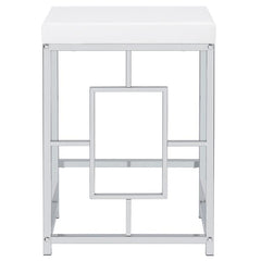 Jackson 4-piece Multipurpose Counter Height Table Set White and Chrome - 182714