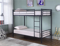 Hayward Metal Twin Over Twin Bunk Bed Black - 460072B