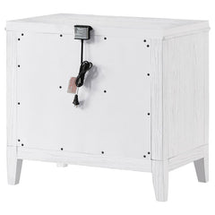 Marielle 2-drawer Nightstand Bedside Table Distressed White - 224842