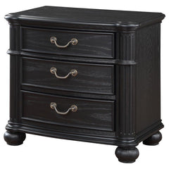 Celina 3-drawer Nightstand Black - 224762