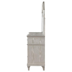 Evangeline 9-drawer Dresser with Mirror Silver Oak - 223393M