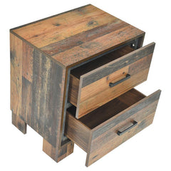 Sidney 2-drawer Nightstand Rustic Pine - 223142