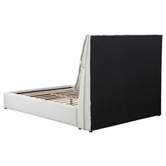 Gwendoline Upholstered Eastern King Panel Bed White - 306040KE