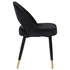 Lindsey Arched Back Upholstered Side Chairs Black (Set of 2) - 193562