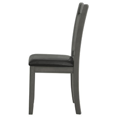 Lavon Padded Dining Side Chairs Medium Grey and Black (Set of 2) - 108212