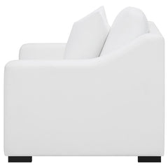 Ashlyn Upholstered Sloped Arm Accent Chair White - 509893