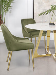 Mayette Parsons Wingback Dining Side Chairs Olive (Set of 2) - 107572