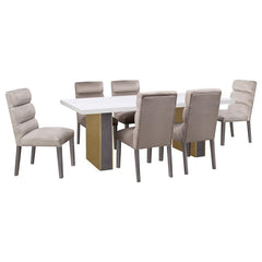 Carla Upholstered Dining Side Chair Stone (Set of 2) - 106684