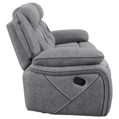 Higgins Upholstered Motion Reclining Sofa Grey - 602261