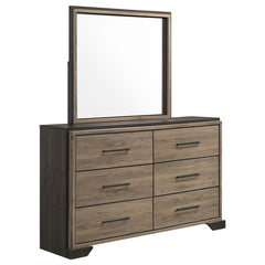 Baker 6-drawer Dresser with Mirror Light Taupe - 224463M