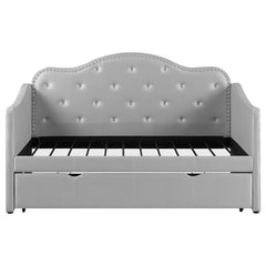 Elmore Upholstered Twin Daybed with Trundle Light Grey - 300629
