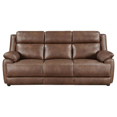 Ellington 3-piece Upholstered Padded Arm Sofa Set Dark Brown - 508281-S3
